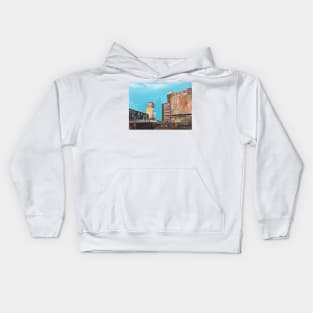 Industrial Buildings, River Hull, England Kids Hoodie